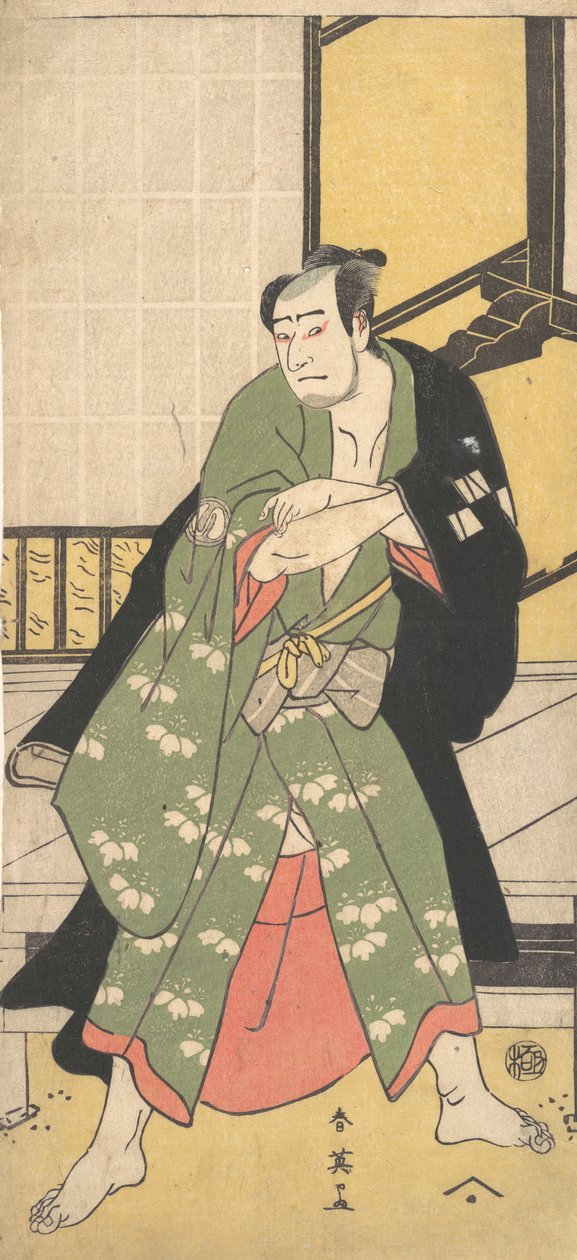 The Third Sawamura Sojuro as a Man Standing with Feet Spread Widely Apart, ca. 1795 by Katsukawa Shun