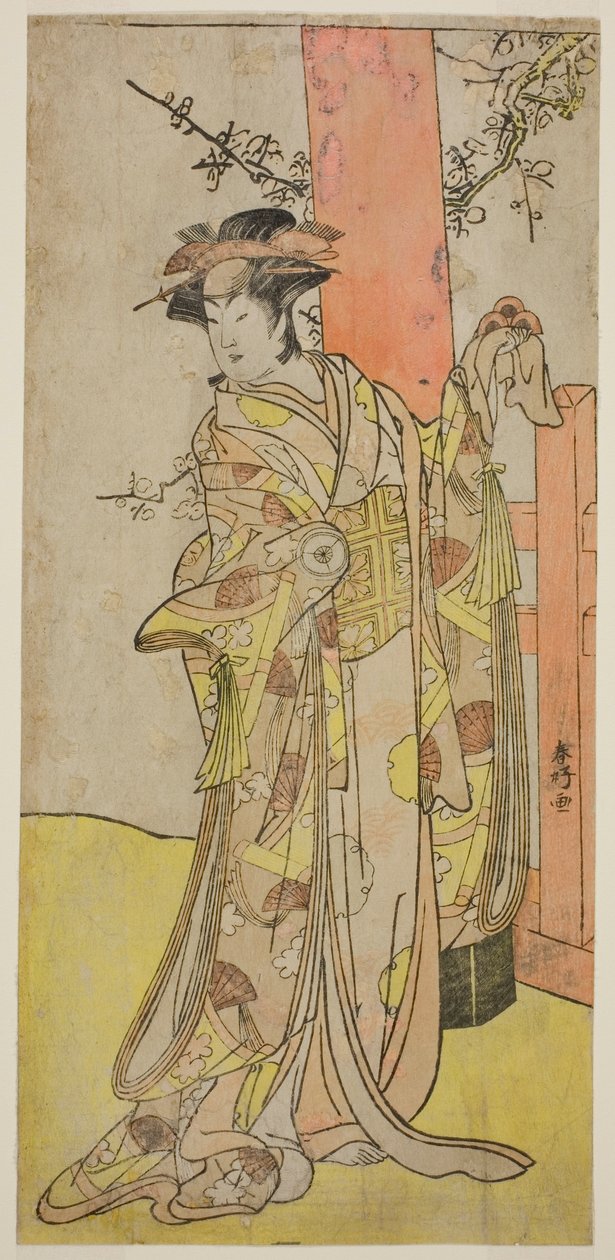The Actor Iwai Hanshiro IV as Kitsune ga Saki Otama in the Play Miyakodori Yayoi no Watashi, Performed at the Kiri Theater in the Third Month, 1787 by Katsukawa Shunkо̄
