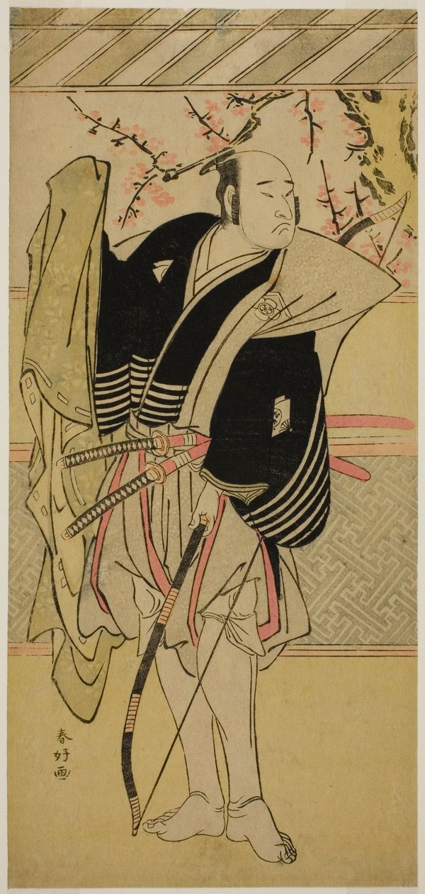 The Actor Onoe Matsusuke I as Yawata no Saburo in the Play Edo no Hana Mimasu Soga, Performed at the Nakamura Theater in the First Month, 1783 by Katsukawa Shunkо̄