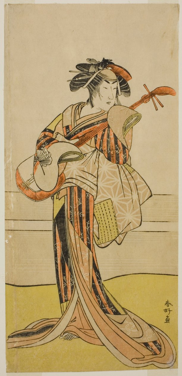 The Actor Yamashita Mangiku I as Osan in the Play Kitekaeru Nishiki no Wakayaka, Performed at the Nakamura Theater in November, 1780 by Katsukawa Shunkо̄