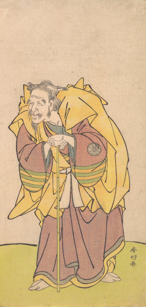 Nakamura Tomijuro as an Old Man with a Scanty Beard, ca. 1780 by Katsukawa Shunko