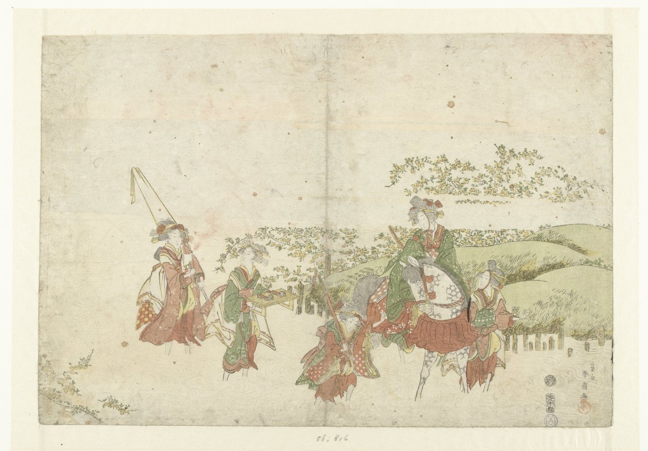 The Ide Tama River by Katsukawa Shunsen