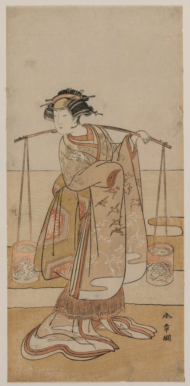 Iwai Hanshiro IV as Murasame or Matsukaze, mid 1770s by Katsukawa Shunsho