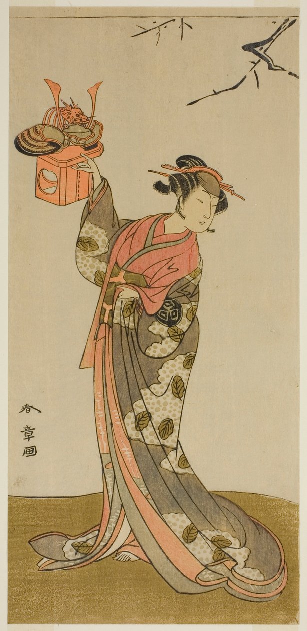 The Actor Arashi Hinaji I as Hananoi in the Play Gosho-zakura Horikawa Youchi, Performed at the Ichimura Theater in the Fourth Month, 1773 by Katsukawa Shunsho