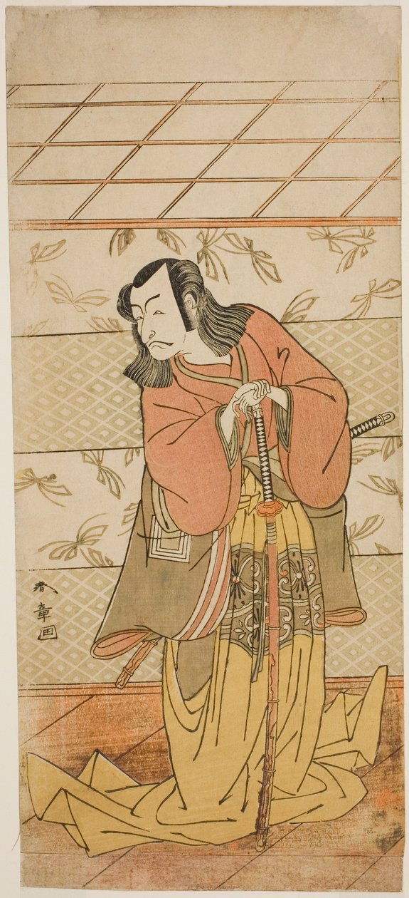The Actor Ichikawa Danjuro V as Ashiya Doman in the Play Kikyo-zome Onna Urakata, Performed at the Morita Theater in the Seventh Month, 1776 by Katsukawa Shunsho