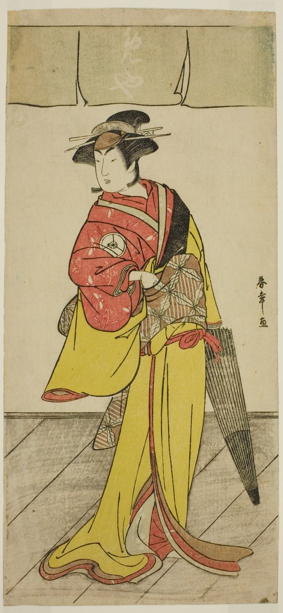 The Actor Iwai Hanshiro IV as Osuwa in the Play Koi no Yosuga Kanagaki Soga, Performed at the Ichimura Theater in the Fourth Month, 1789 by Katsukawa Shunsho