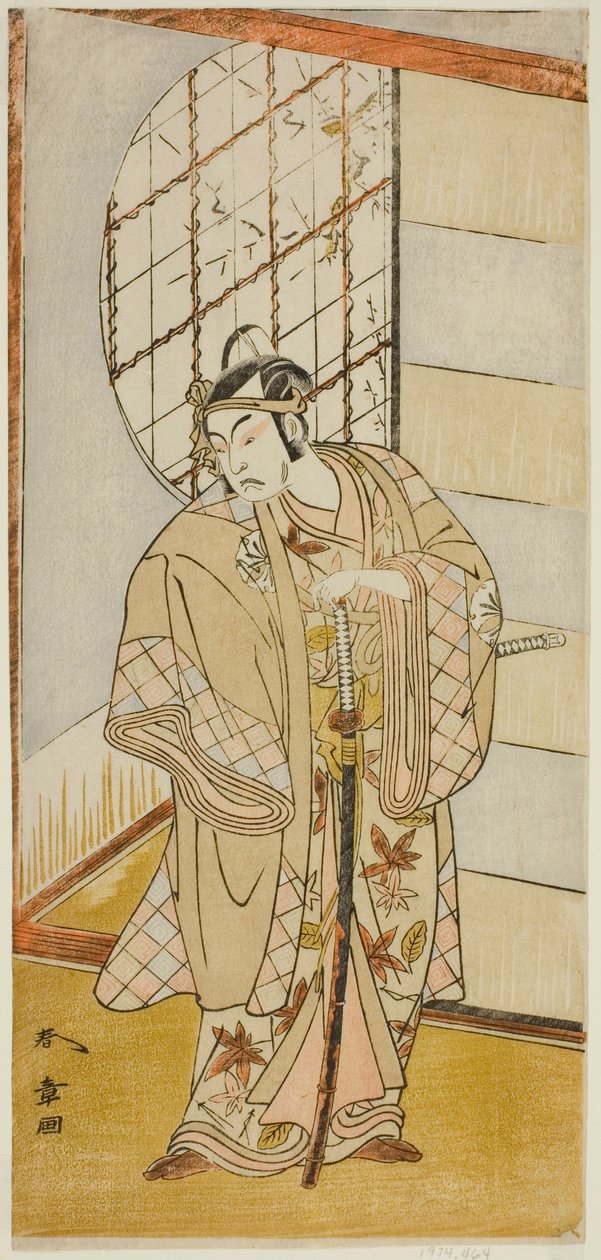 The Actor Matsumoto Koshiro IV as Matsuo-maru in the Play Sugawara Denju Tenarai Kagami, Performed at the Nakamura Theater in the Ninth Month, 1773 by Katsukawa Shunsho