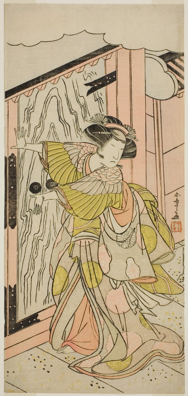 The Actor Nakamura Tomijuro I as Lady Hangaku in the Play Wada-gassen Onna Maizuru, Performed at the Nakamura Theater in the Seventh Month, 1777 by Katsukawa Shunsho