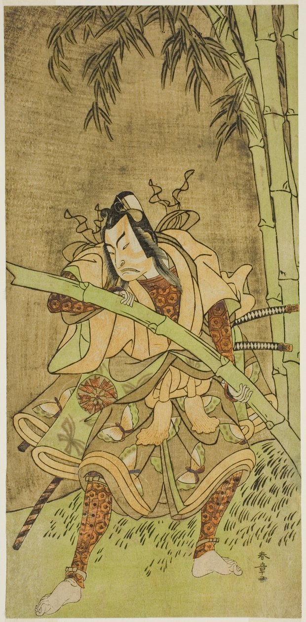 The Actor Nakamura Tomijuro I as Takenuki Goro in the Play Eho Soga Nen-nen-goyomi, Performed at the Morita Theater in the First Month, 1771 by Katsukawa Shunsho