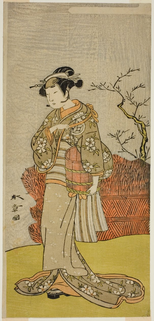 The Actor Yamashita Kinsaku II as Osaku in the Play Onna Aruji Hatsuyuki no Sekai, Performed at the Morita Theater in the Eleventh Month, 1773 by Katsukawa Shunsho