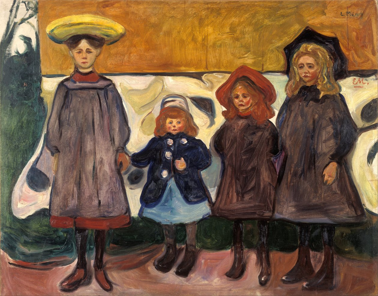Four Girls in Åsgårdstrand by Katsushika Hokusai