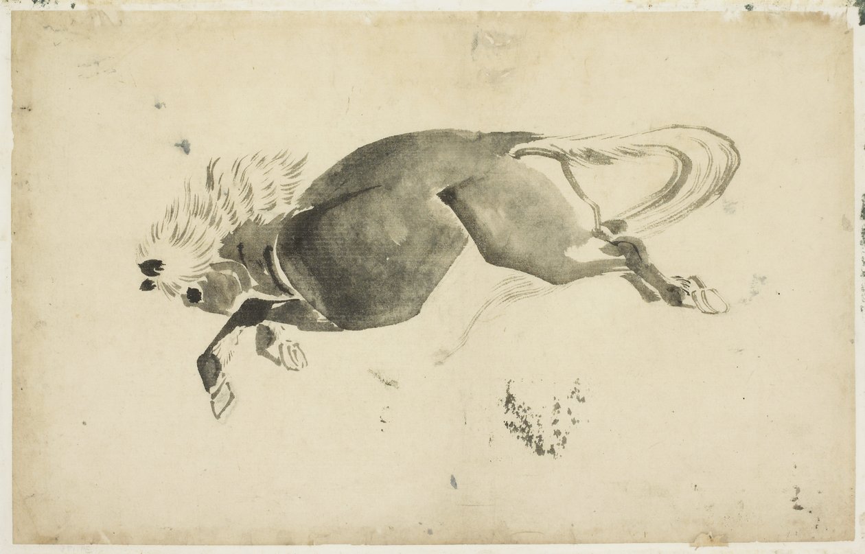 Running Horse by Katsushika (school of) Hokusai