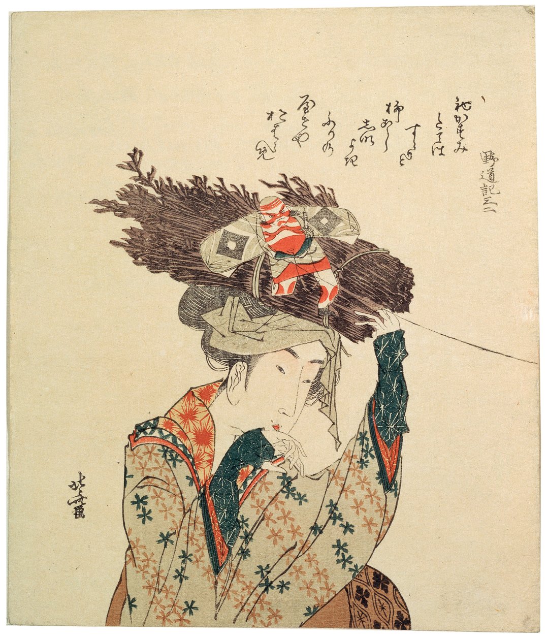A Girl from Ohara by Katsushika Hokusai