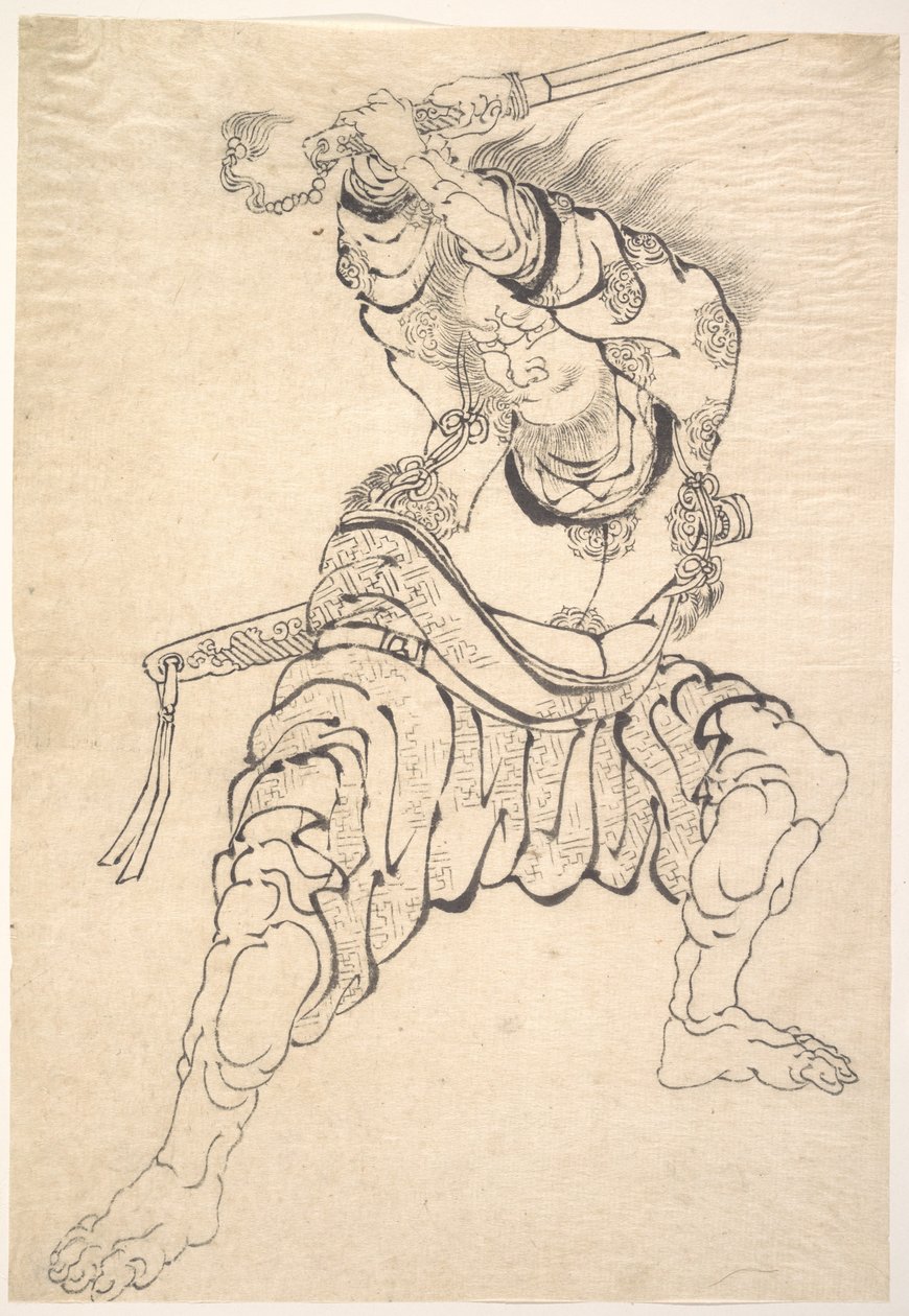 A Warrior by Katsushika Hokusai