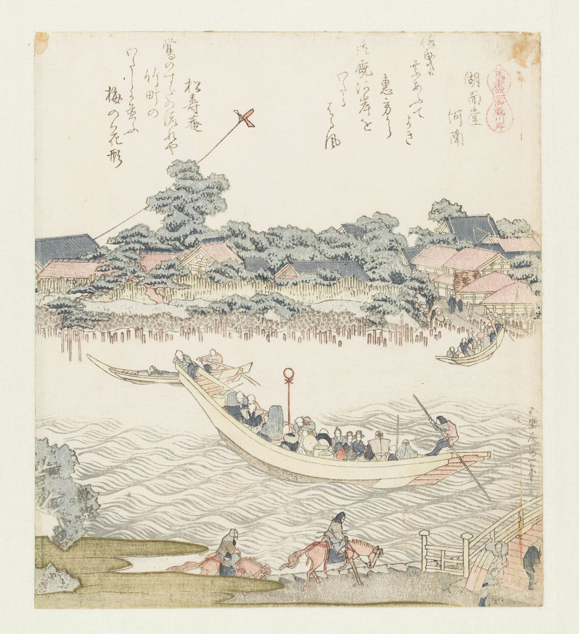 The Onmaya Riverbank by Katsushika Hokusai