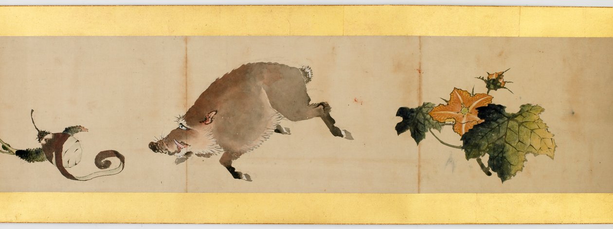 Detail of Handscroll with Miscellaneous Images, Edo Period, 1839 by Katsushika Hokusai