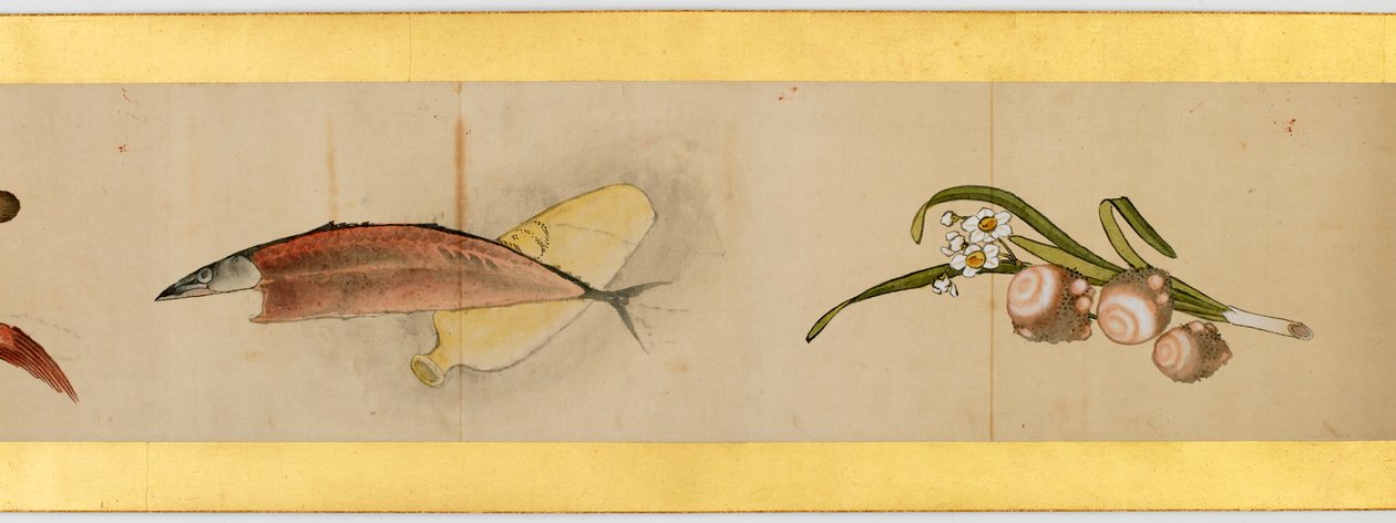 Detail of Handscroll with Miscellaneous Images, Edo Period, 1839 by Katsushika Hokusai