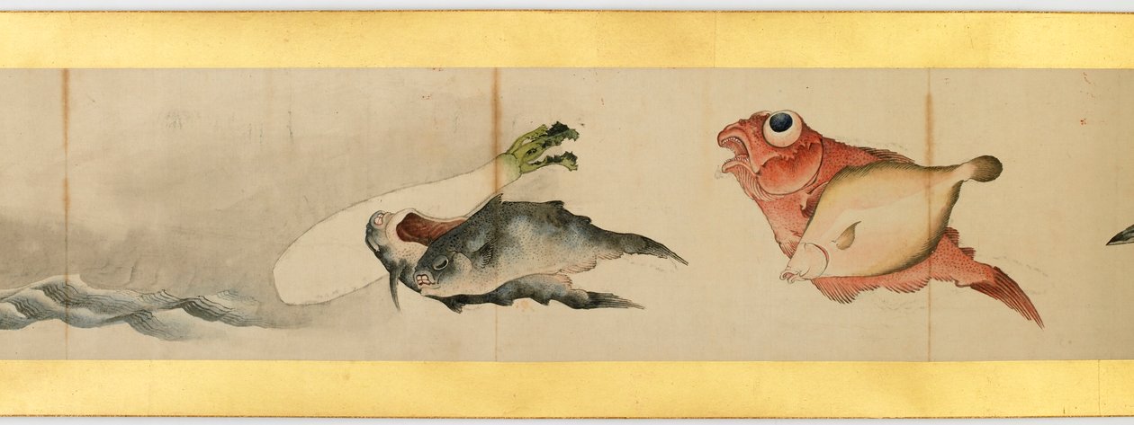 Detail of Handscroll with Miscellaneous Images, Edo Period, 1839 by Katsushika Hokusai