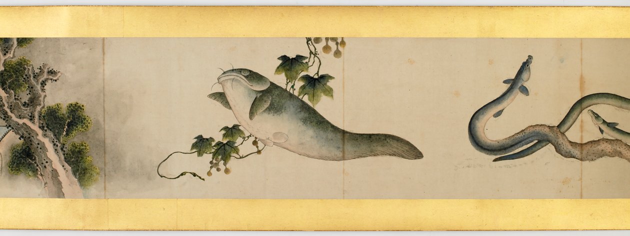 Detail of Handscroll with Miscellaneous Images, Edo Period, 1839 by Katsushika Hokusai