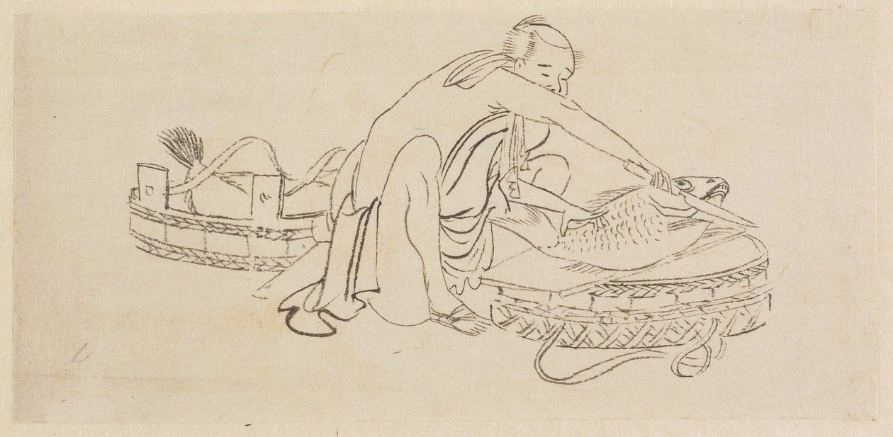 Fish Seller by Katsushika Hokusai