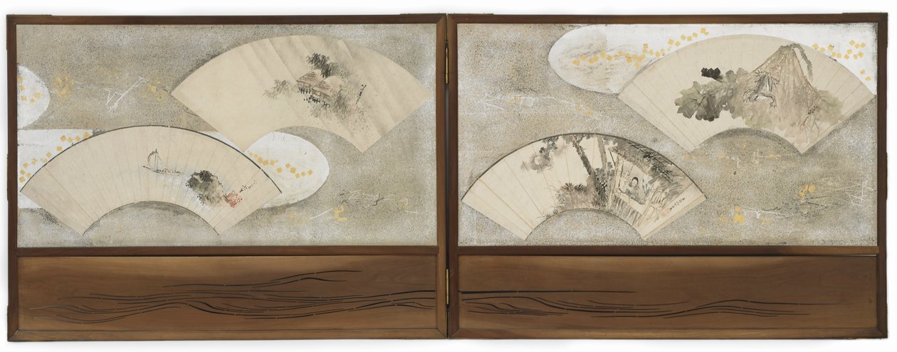 Four Fan Paintings: 