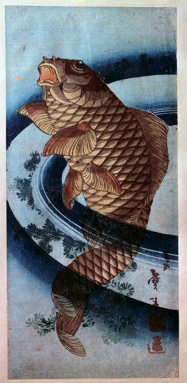 Japanese Art: A Carp by Katsushika Hokusai