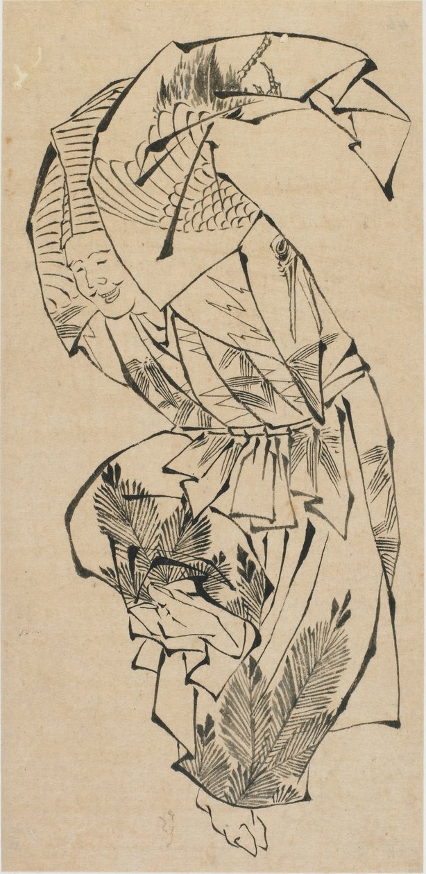 Male Dancer, Manzai, Late 18th-Early 19th Century