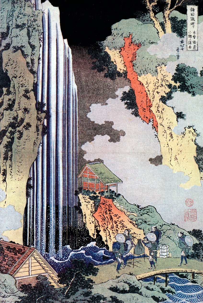 Ono Waterfall Along the Kisokaido by Katsushika Hokusai