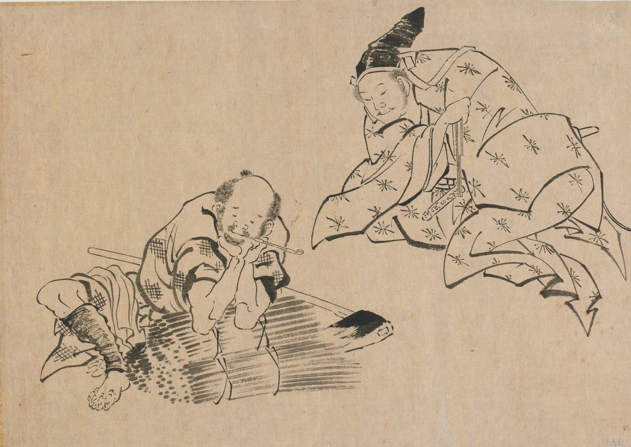 Peasant and Noble, Late 18th-Early 19th Century by Katsushika Hokusai