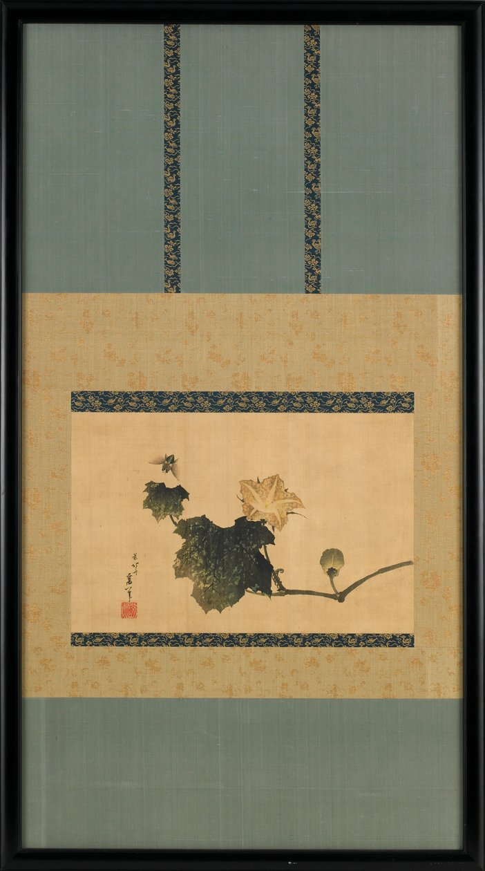 Pumpkin Vine and Horse Fly by Katsushika Hokusai