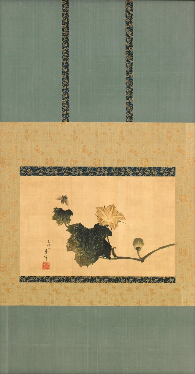 Pumpkin and Vine and Horse Fly, Edo Period by Katsushika Hokusai