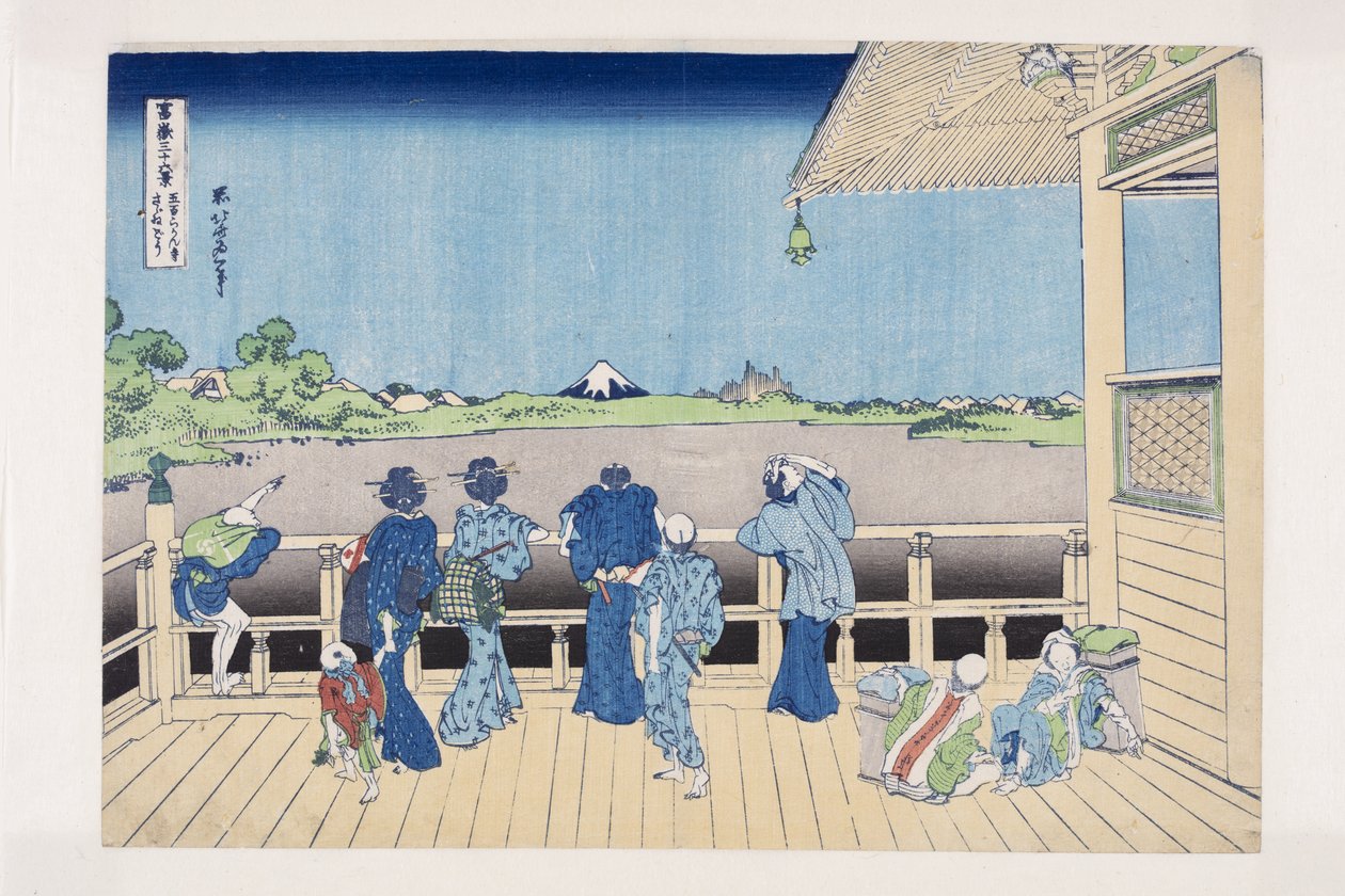 Sazai Hall of the Temple of the Five Hundred Arhats by Katsushika Hokusai