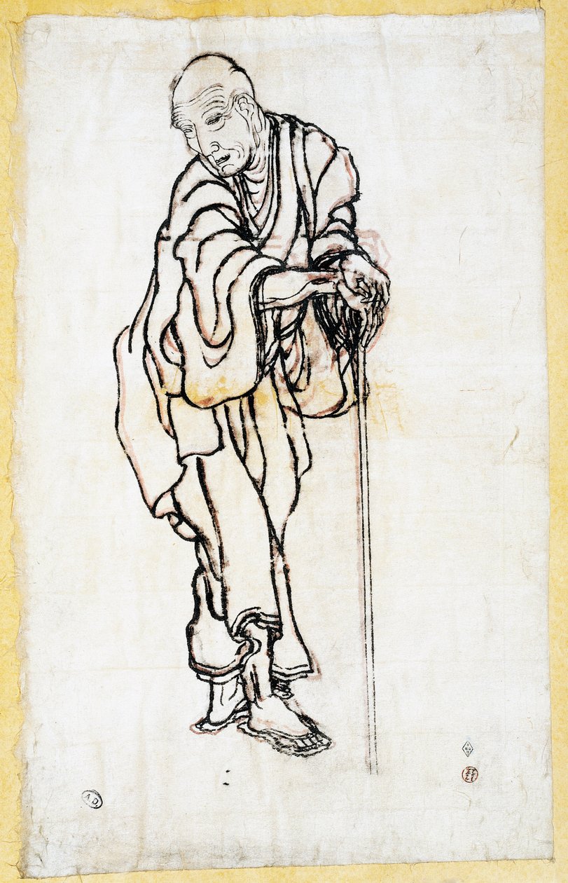 Self portrait as an old man, c.1840-49 by Katsushika Hokusai