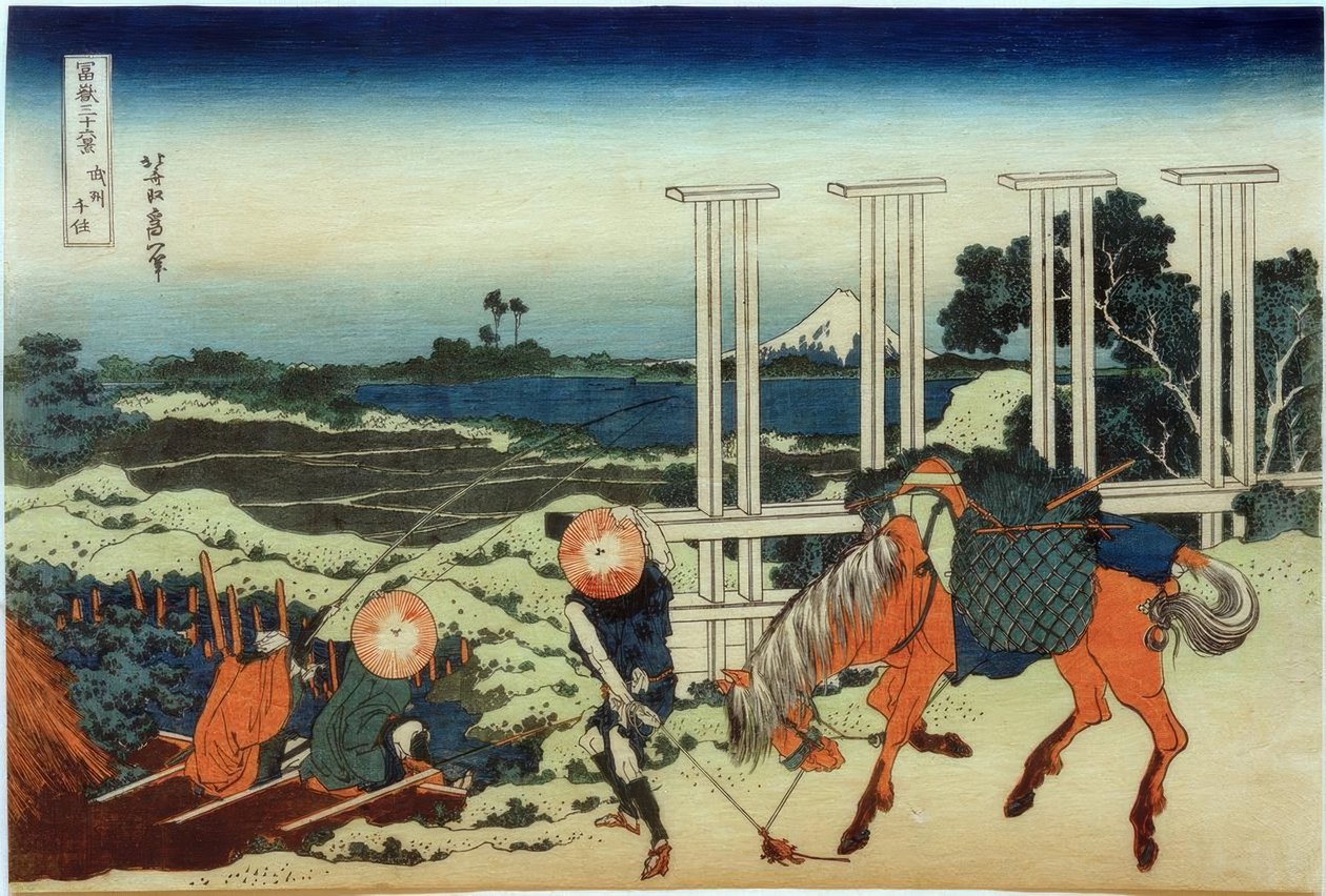 Senju in the Province of Musashi by Katsushika Hokusai