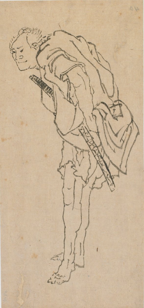 Standing man, late 18th-early 19th century by Katsushika Hokusai