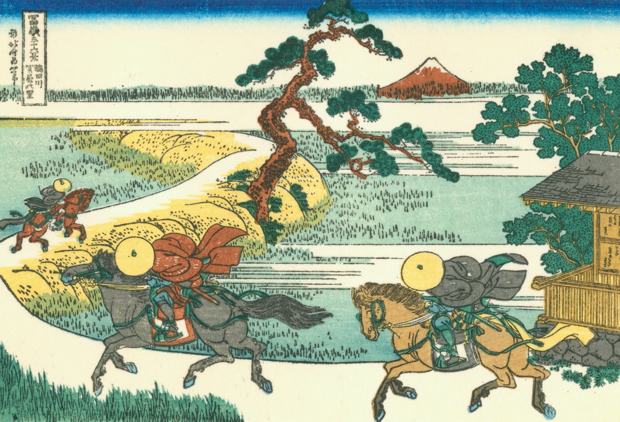 Village of Sekiya at Sumida River by Katsushika Hokusai