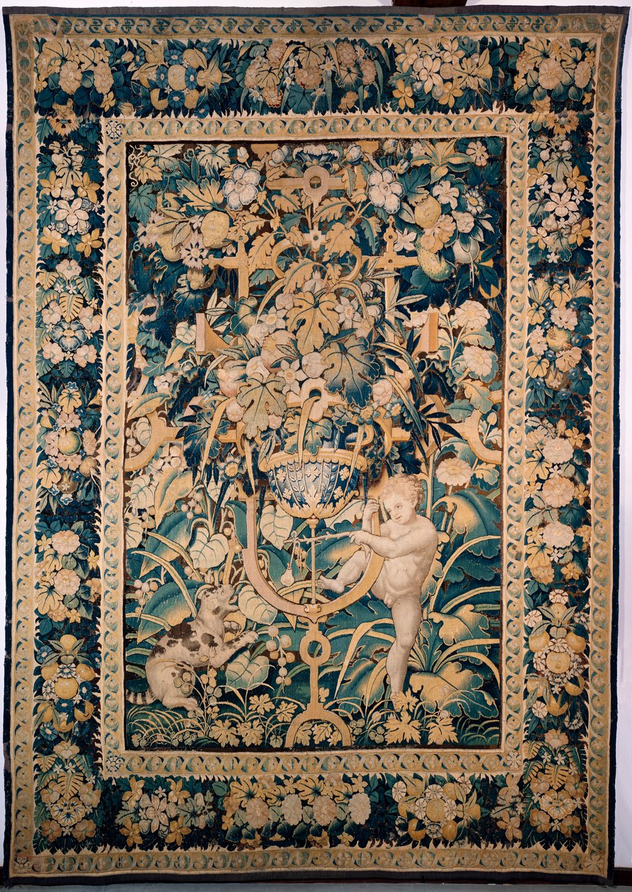 Tapestry. Enghien. Boy Facing a Wild Animal by Alec Hunter