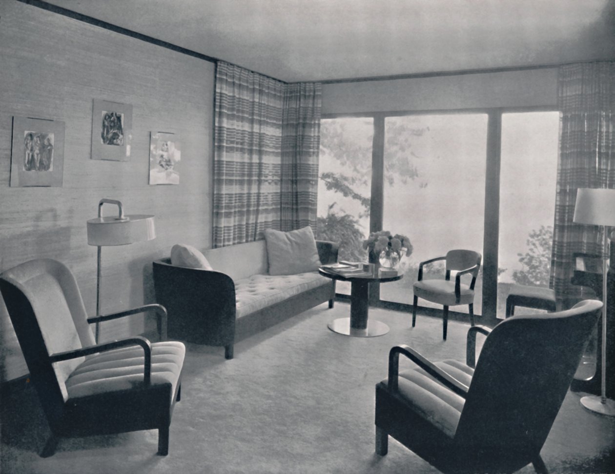 The living-room of a house designed by Howard T. Fisher for Miss Ruth Page, 1935 by Kaufman and Fabry Co