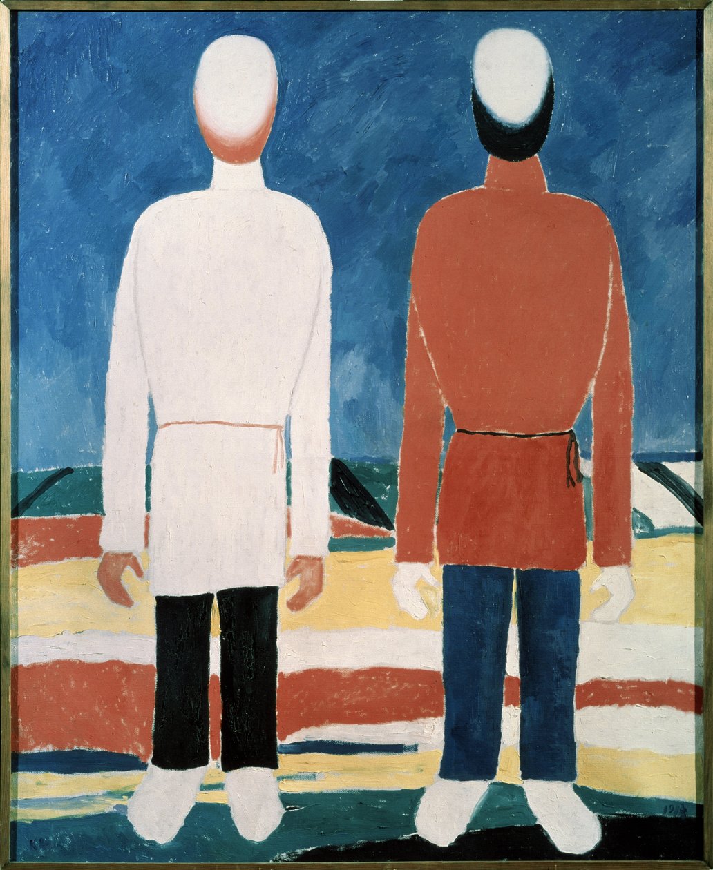 Two Male Figures by Kazimir Severinovich Malevich