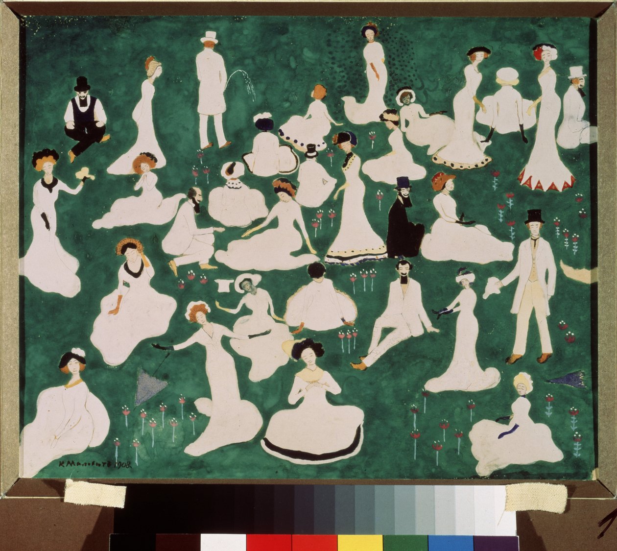 Relaxing. High Society in Top Hats by Kazimir Severinovich Malevich