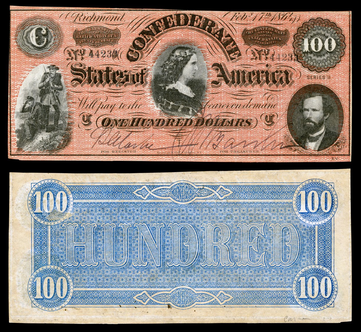 CSA-T65-$100-1864 by Keatinge and Ball