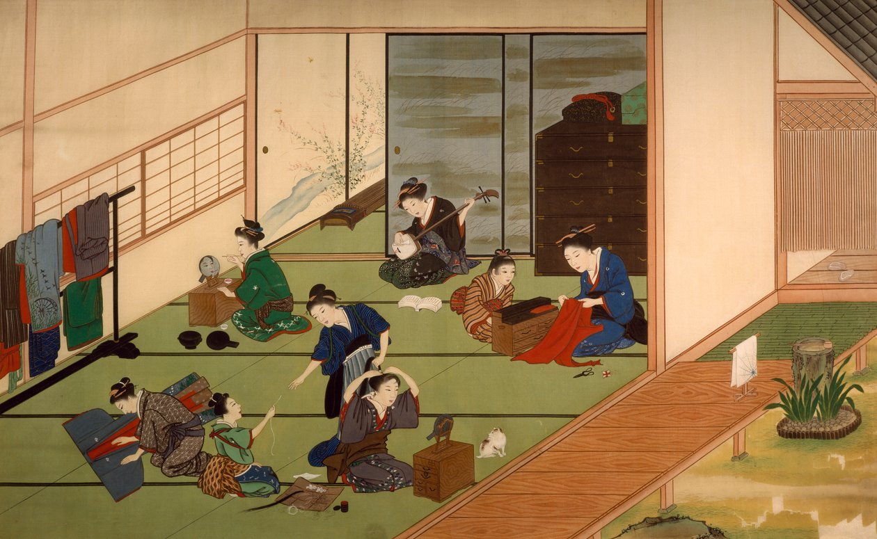 Group of Geishas, Japan, Beginning 19th Century by Keiga Kawahara