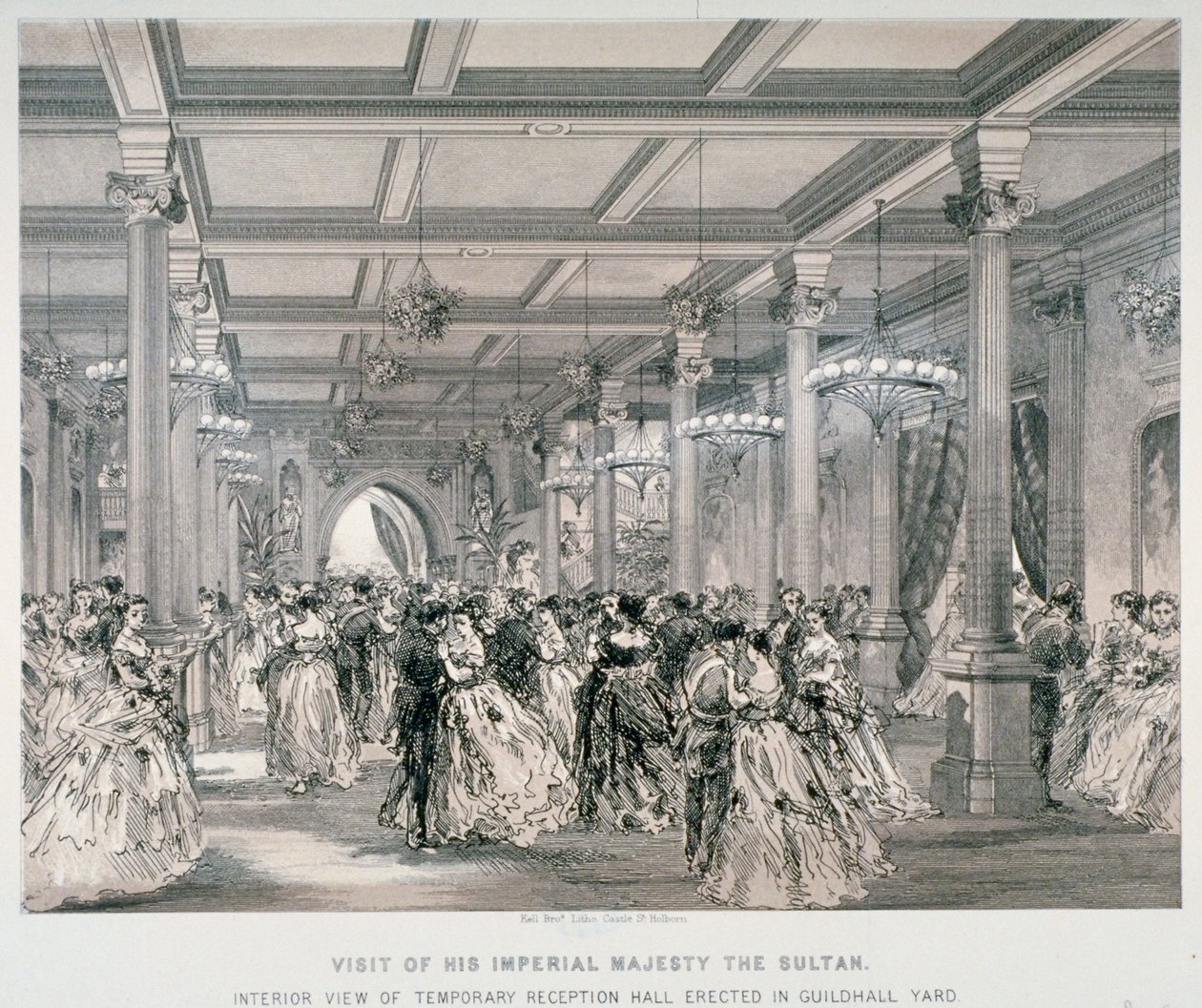 Reception for the Sultan of Turkey, Guildhall, City of London, 1867 by Kell Brothers