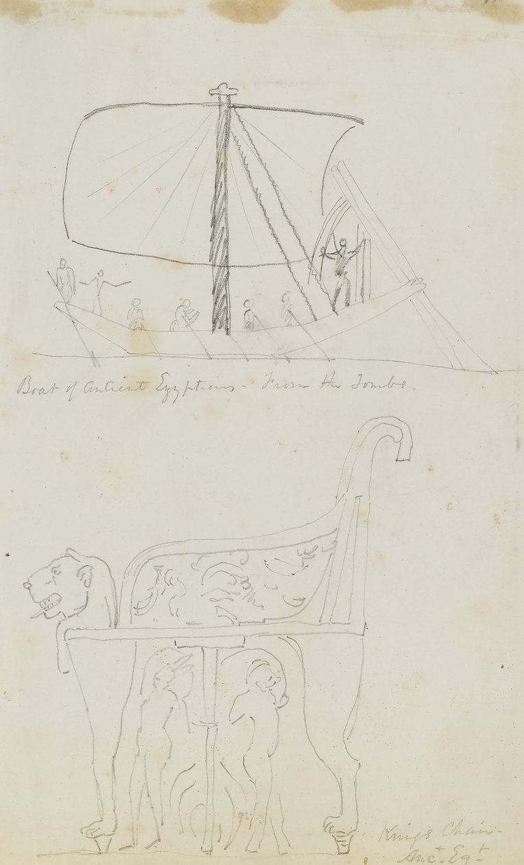 Boat of Ancient Egyptians from the Tombs/King