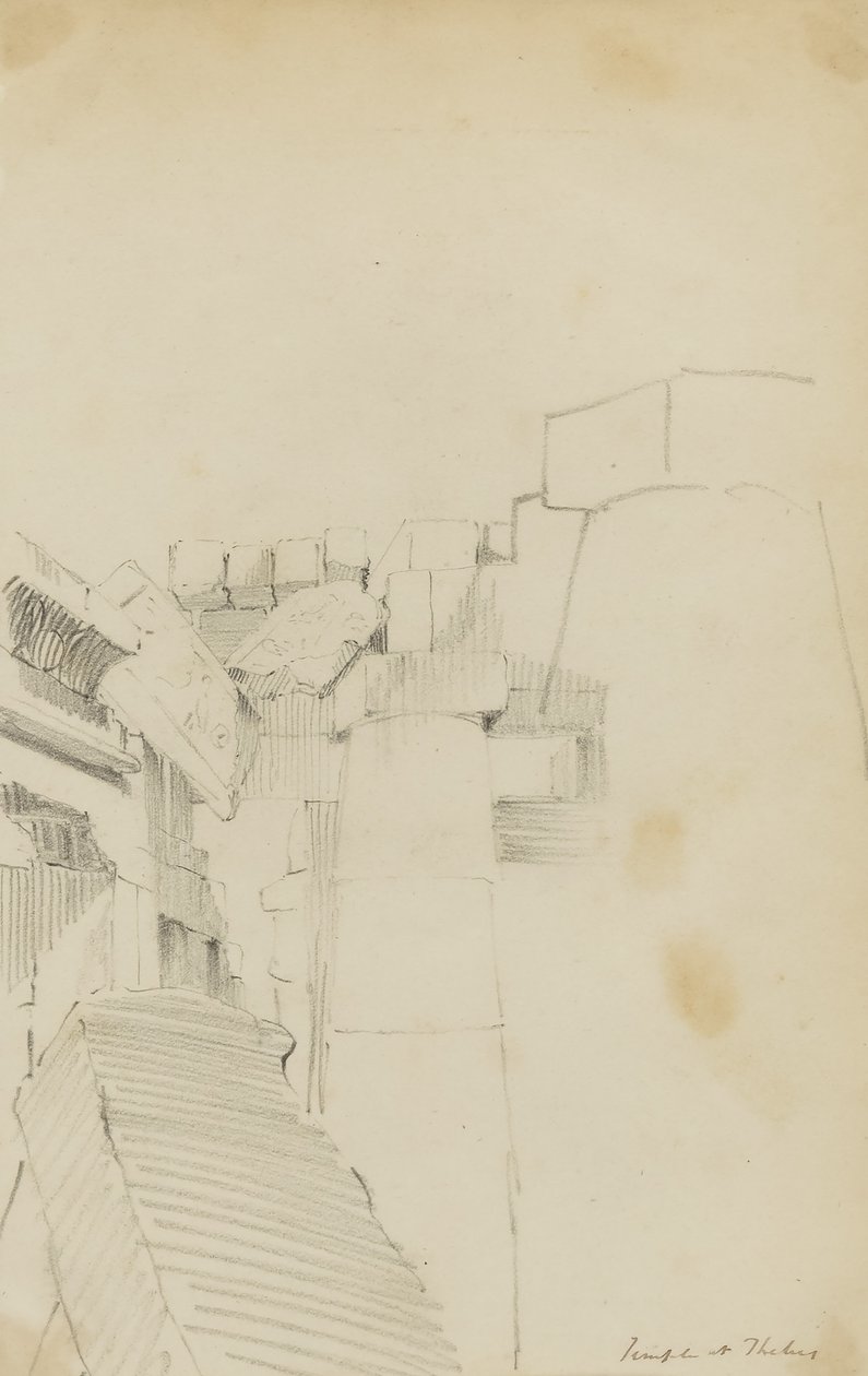 Temple at Thebes, Egypt by Kellogg, Miner Kilbourne