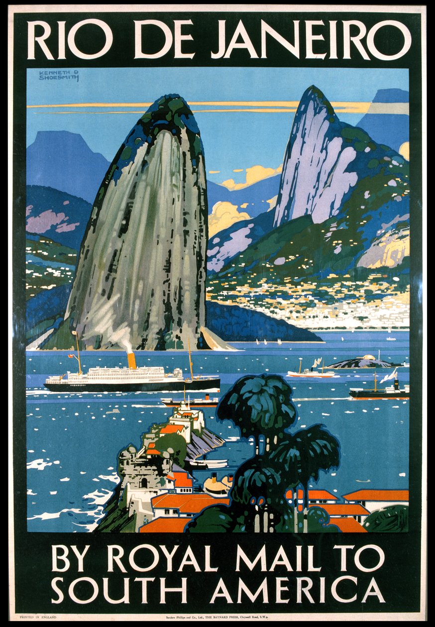 Poster advertising Rio de Janeiro by Kenneth Shoesmith
