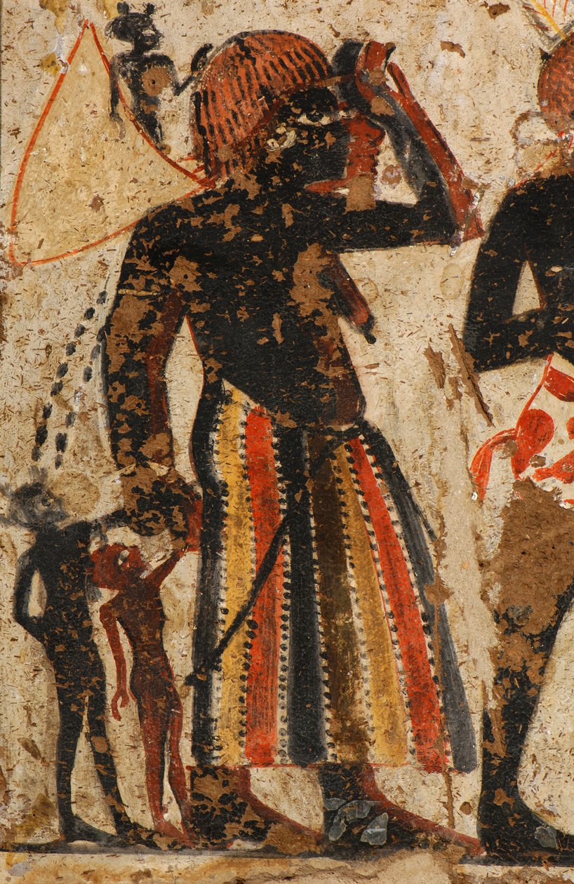 Detail of women Nubians being received by Huy and his brother Amenhotep, women with children (detail) by Kenneth Garrett