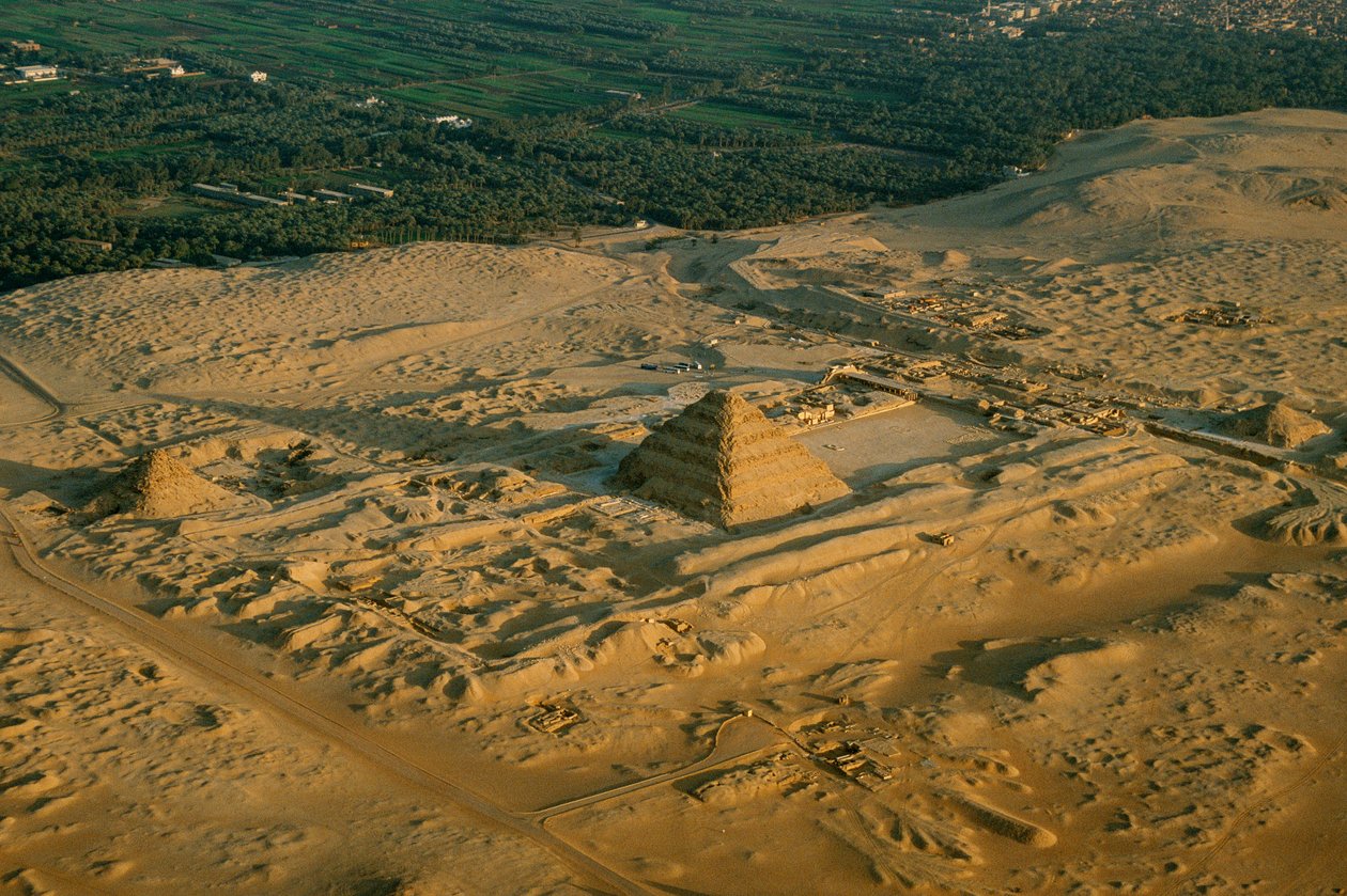 Egypt; Archaeology; Old Kingdom; Saqqara; Pyramid Djoser, Step Pyramid, 3rd Dynasty by Kenneth Garrett