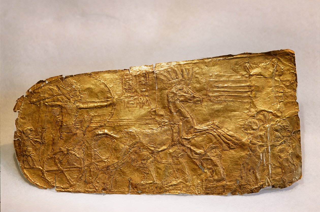 Gold panel from the Tomb of Tutankhamun, New Kingdom, 2002 by Kenneth Garrett