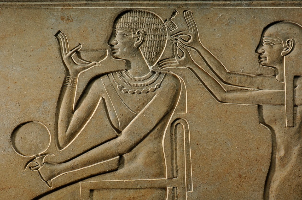 Sarcophagus of Kawit--Hairdo, Princess in court of Mentuhotep II, Black Pharaohs by Kenneth Garrett